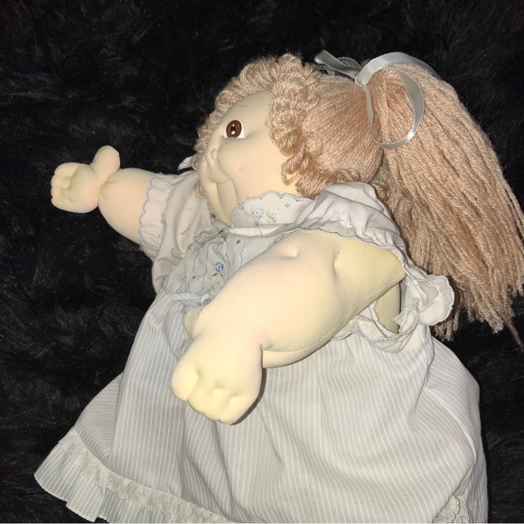 Cabbage Patch Soft Sculpt Xavier Roberts Vintage Signed The Little People Brown - Picture 6 of 16